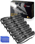 Voph Flashlight 6 Pack 5 Modes 2000 Lumen Tactical LED Flash Light High Lumens