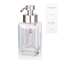 Foaming Soap Dispenser with Stainless Steel Pump 12oz Refillable Glass Liquid Dish Soap Bottle